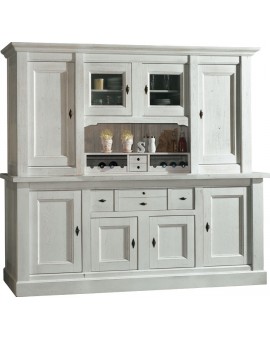 Bahut vaisselier 4p blanc