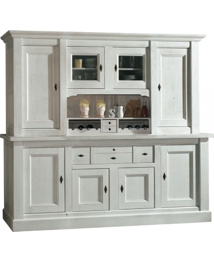 Bahut vaisselier 4p blanc