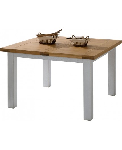 Table carrée bicolore