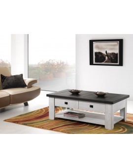 Table basse bicolore