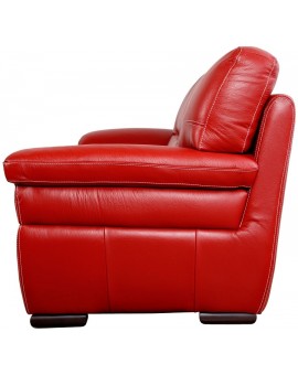 Canapé 2 places cuir rouge
