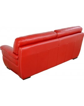 Canapé 3 places cuir rouge