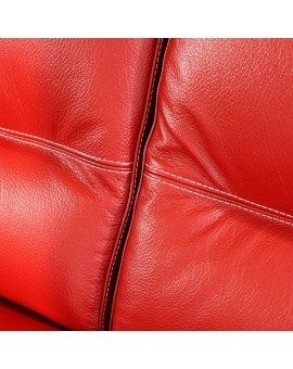 Canapé 3 places cuir rouge