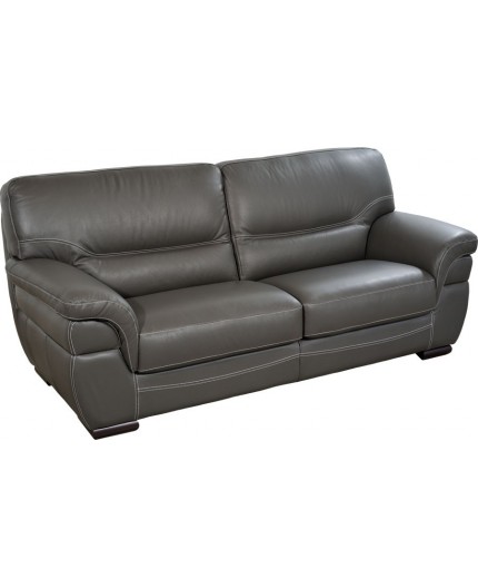 Canapé 2 places cuir gris