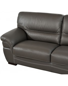 Canapé 3 places cuir gris