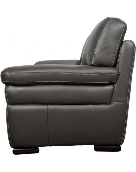 Canapé 3 places cuir gris