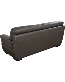 Canapé 3 places cuir gris