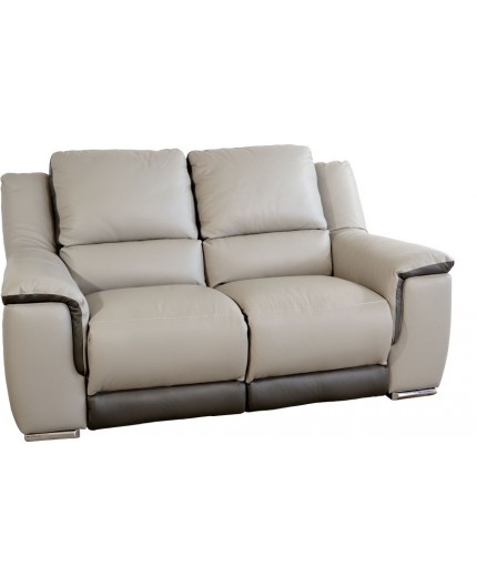 Canapé 3 places cuir gris