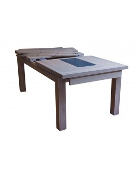 Table 200x100 cm + 4 allonges de 40 cm