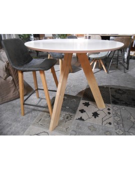 Table de bar ronde ø100cm pieds bois
