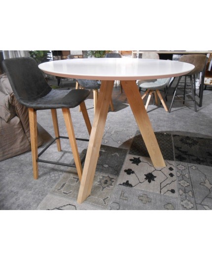Table de bar ronde ø100cm pieds bois