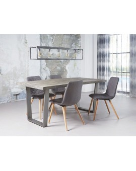 Table rectangulaire pied trapèze