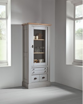 meuble de rangement - vitrine 1 porte 2 tiroirs 