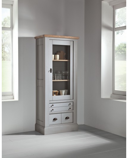 meuble de rangement - vitrine 1 porte 2 tiroirs 