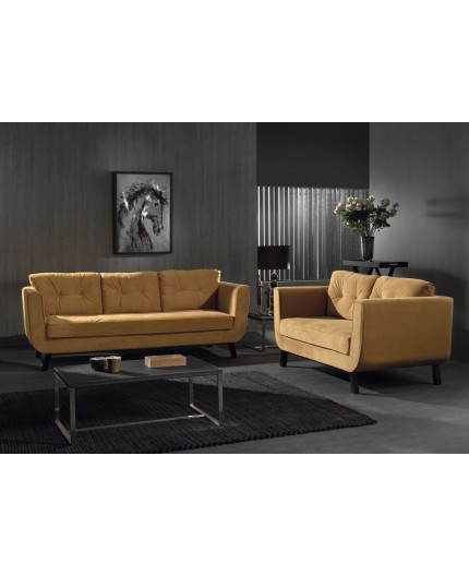 Canapé 2 places moutarde