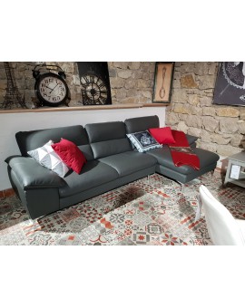 Canapé 3 places Angle droit gris