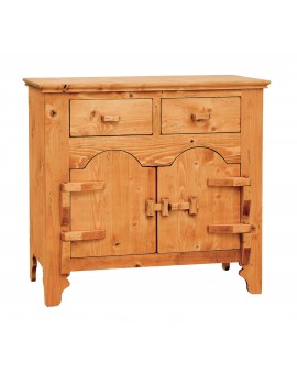 bahut, petit meuble de rangement en pin